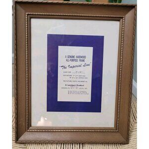 Vtg. Lambert  8 x 10 Picture Frame Hardwood Brown Made in USA